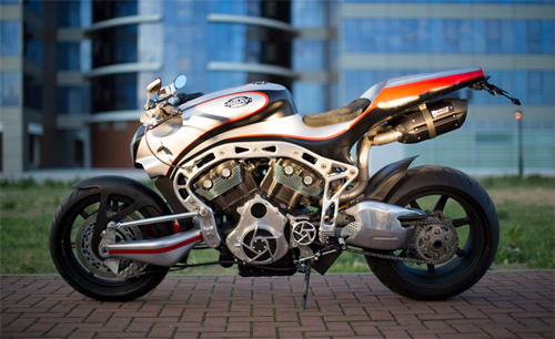 Mẫu siêu môtô sbay omega tự chế được triển lãm tại motor bike expo