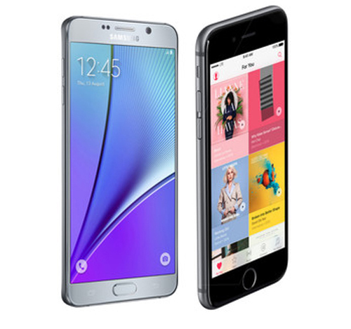 Galaxy note 5 được đánh giá cao hơn iphone 6s plus
