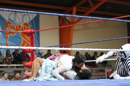 Màn đấu vật nữ truyền thống ở bolivia