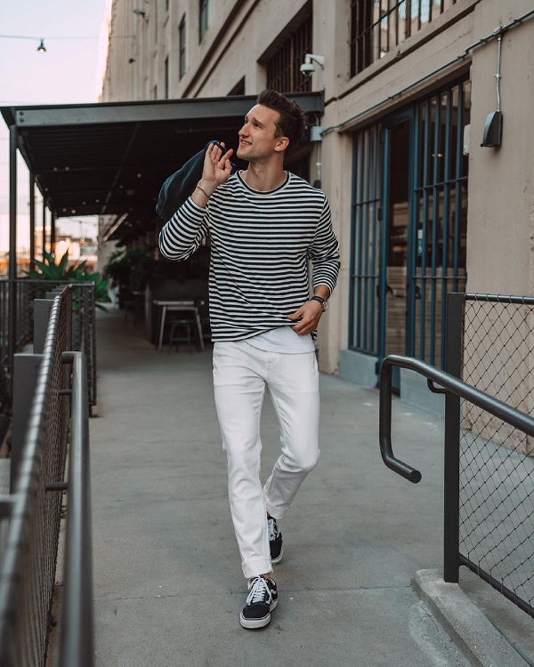 8 cách phối đồ với quần jeans trắng giúp chàng định hình phong cách thời trang