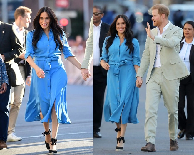 Phối đồ đẹp với sandal như meghan markle